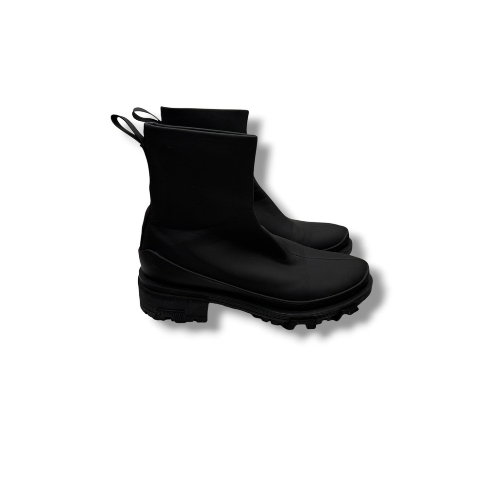 Rag & Bone Shiloh Sport Boots Women Size 38 Black Lug Sole Ankle Rain Boot